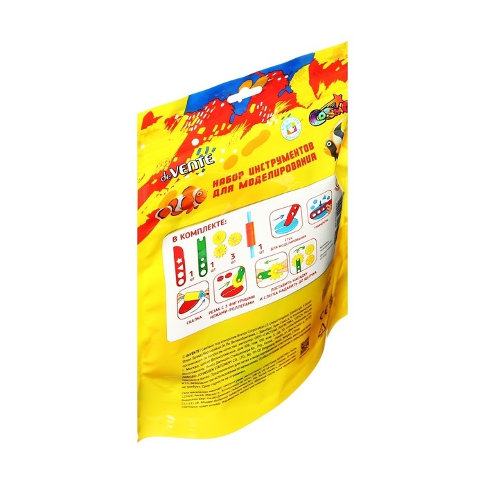 Набор для моделирования и лепки, deVENTE, 6 предметов (1 скалка + нож + ручка от ножа и 3 роллера)