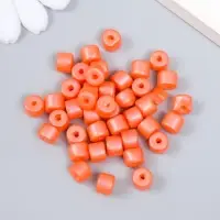 Бусины для творчества пластик цилиндр "Алый" набор 20 гр 0,6х0,6х0,5 см