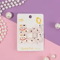 Зажим для волос "Мультизаврик" (набор 2 шт) котик, 6,5 см