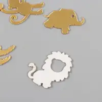 Декор для творчества пластик зеркальный "Животные Африки" набор 6 шт