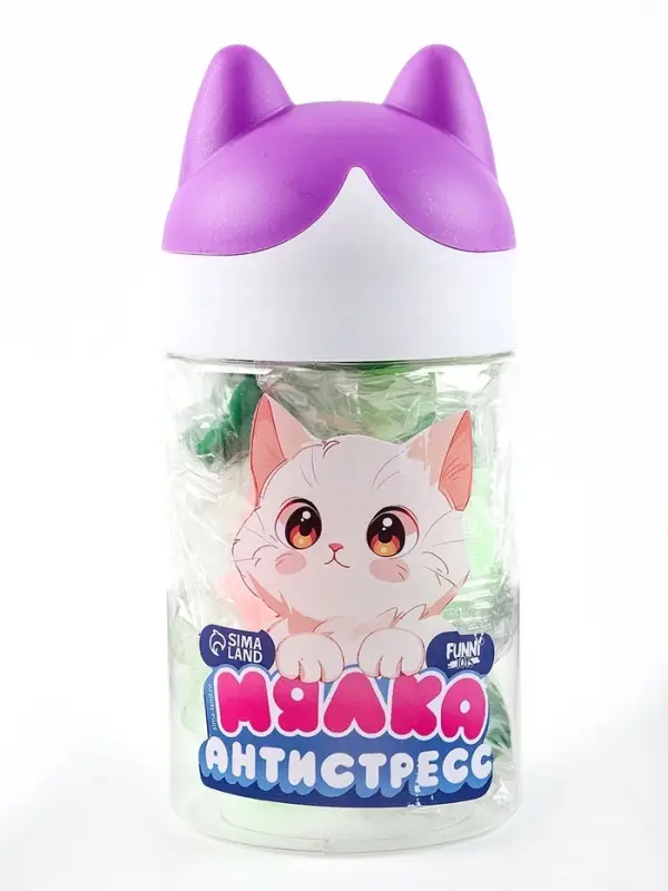 Антистресс сквиш мялка &laquo;Мяу&raquo;, в банке