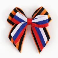 Георгиевская лента , с бантом на 9 мая , День победы &laquo;Помним и гордимся&raquo;, 10,5 х 14 см