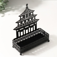 Подставка интерьерная металл "Дворец" чёрный 6,3х14,5х18,5 см Подставка интерьерная металл "Дворец" чёрный 6,3х14,5х18,5 см