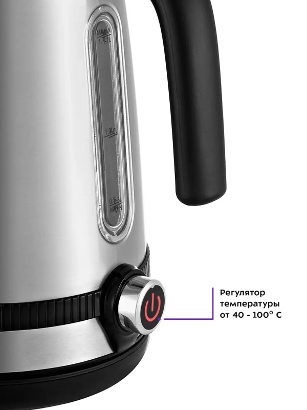 Чайник электрический металлический КТ-6121 - 1.7 л