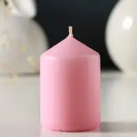 Свеча-цилиндр 4х6 см, 70 гр, розовый