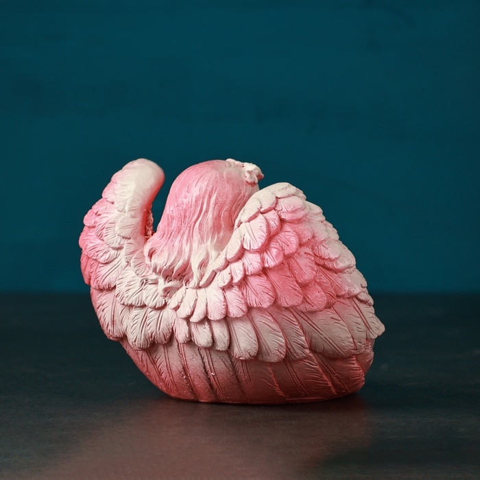 Подсвечник "Ангел" розовый, 11см