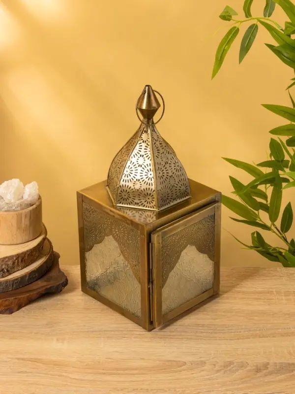 Подсвечник фонарь "Купол" железо 16х15,5х34,5 см