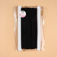 Резинка ажурная бельевая, 8 мм, 10 &plusmn; 0,5 м, цвет чёрный