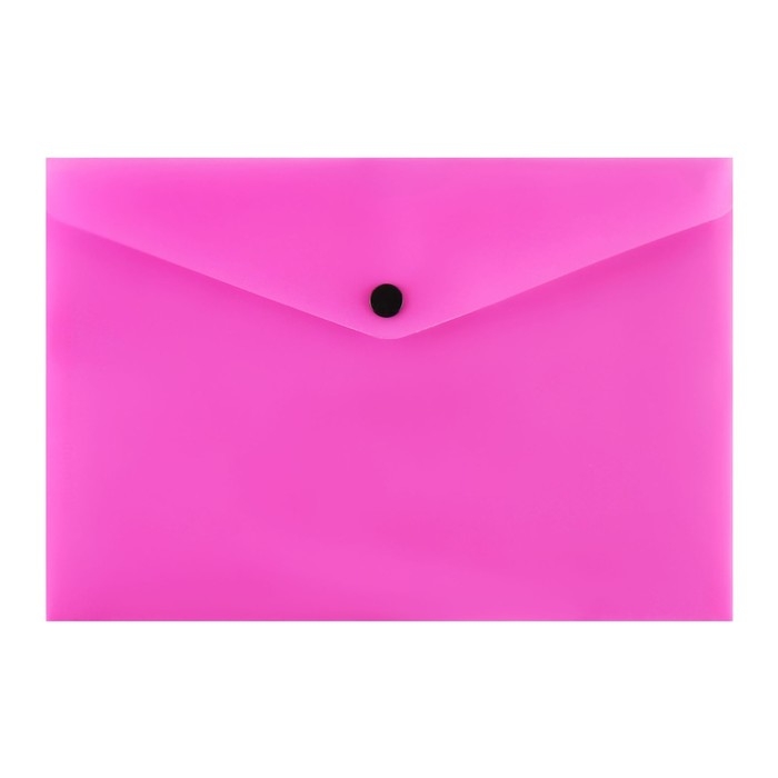 Набор папок-конвертов на кнопке 12 штук, А5, 150 мкм, Calligrata Neon, полупрозрачные, неоновый микс