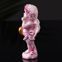 Фигура "Ангел с сердцем" 8,5х3,5 см, розовый