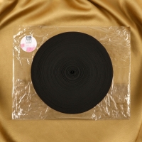 Резинка вязаная, 100 мм, 40 ± 2 м, цвет чёрный Резинка вязаная, 100 мм, 40 ± 2 м, цвет чёрный