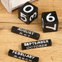 Календарь настольный "Парусник" дерево 11х5х16 см, цв. оранжевый