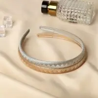 Ободок для волос &laquo;Фелиция&raquo;, коса, 1.1 см, серебро золото