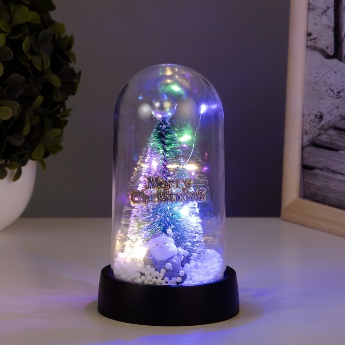 Ночник колба &laquo;Новогодняя елка&raquo; LED 3хAG10 8,5х8,5х15,5см