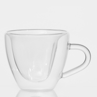 Кружка стеклянная с двойными стенками Magistro &laquo;Сердце&raquo;, 150 мл, 11&times;8&times;7,5 см