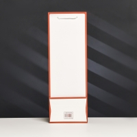 Пакет-переноска для цветов с PVC окном, 12,5 &times; 8,5 &times; 36 см, белый с каймой