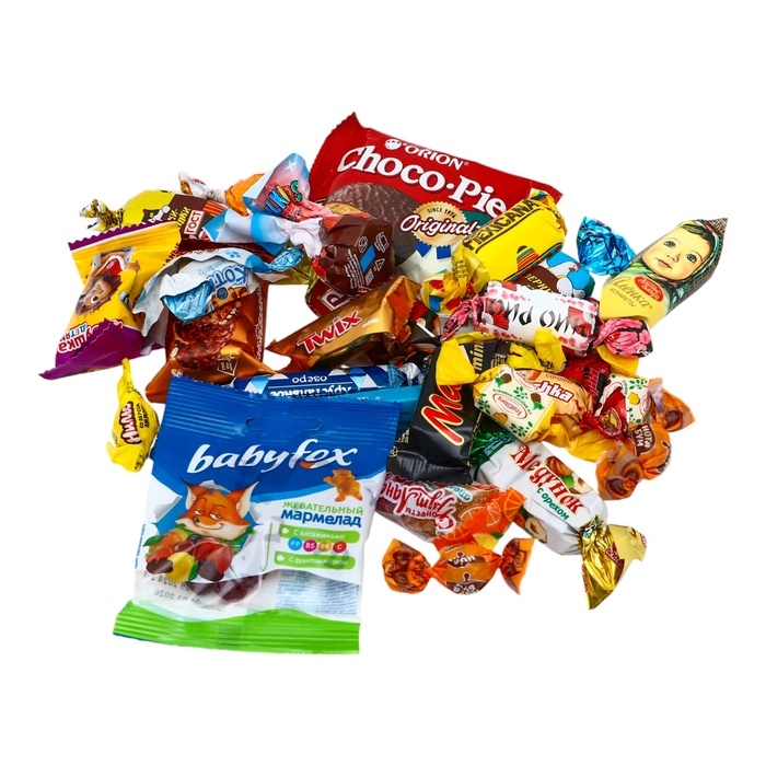 "Телефончик &mdash; Ну Погоди" (красный) 400 гр. Новогодний подарочный набор №255