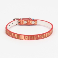 Ошейник "Блестящая полоса", искусственная кожа, 31 х 1 см, микс цветов Ошейник "Блестящая полоса", искусственная кожа, 31 х 1 см, микс цветов