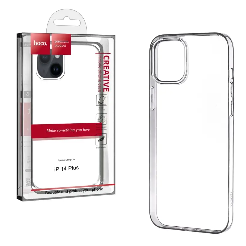 Чехол iPh 14 Plus (6.7) Hoco TPU прозрачный