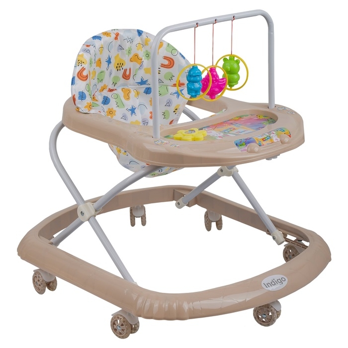 Ходунки Ходунки "Карусельки С" 7 силик. колес, муз. (упак.7 шт.) (Indigo), бежевый