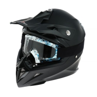 Очки-маска для езды на мототехнике, стекло прозрачное, белый-синий-чёрные, ОМ-23 Очки-маска для езды на мототехнике, стекло прозрачное, белый-синий-чёрные, ОМ-23