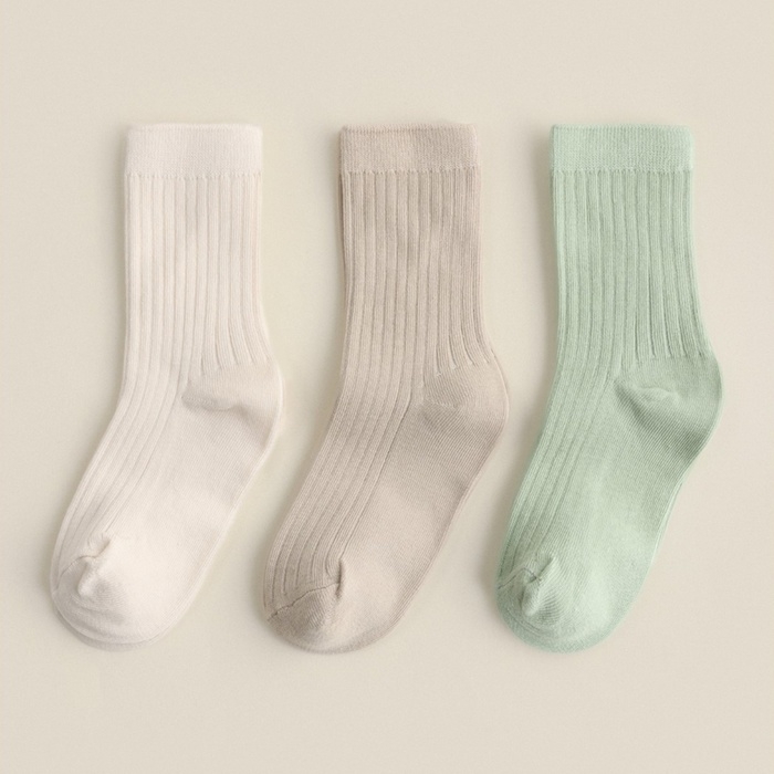 Носки детские SL Home 3 пары, р-р 16-18, молочн/оливк