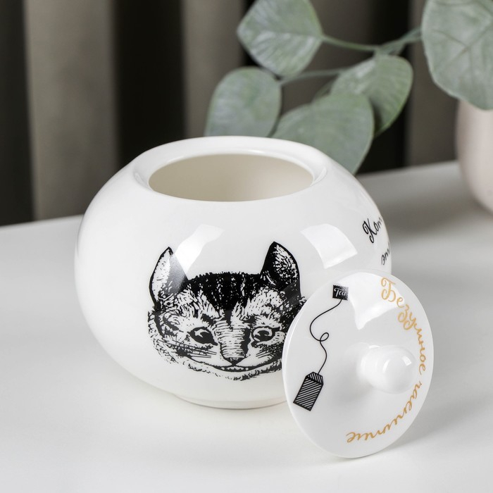 Сахарница «Безумное чаепитие», 490 мл, с крышкой Сахарница «Безумное чаепитие», 490 мл, с крышкой