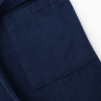 Халат мужской Экономь и Я, цв. тёмно-синий, р-р 56-58, 100% хл, 340 г/м2