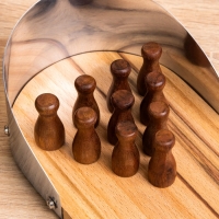 Настольная игра "Мини боулинг" 30х11х6 см, манговое дерево, алюминий