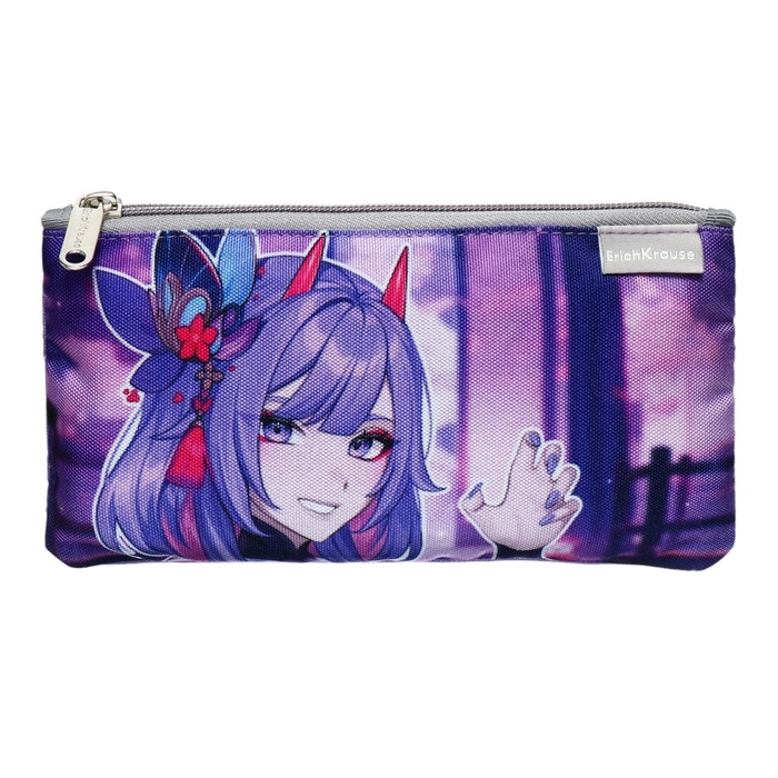 Пенал мягкий, 1 отделение, 120 х 220 мм, плоский, ErichKrause Manga, 60954