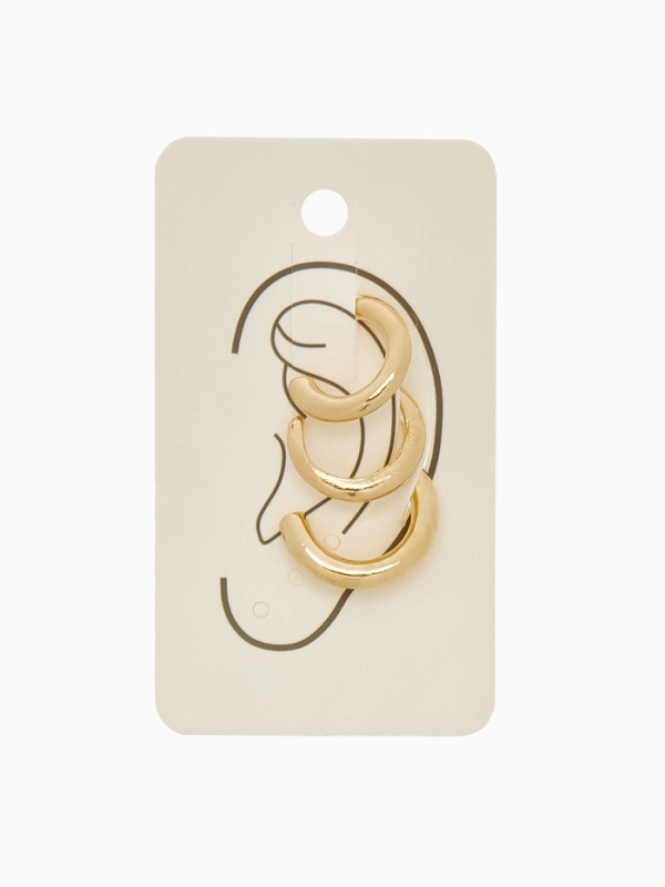 Серьги каффы &laquo;Трио&raquo;, набор 3 шт. цвет золото