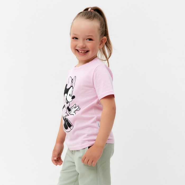 Футболка детская Disney "Минни", рост 110-116 (32), розовый