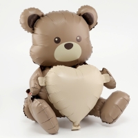 Воздушный шар фольгированный 26" &laquo;Мишка с сердцем&raquo;, под воздух