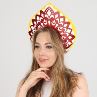 Кокошник карнавальный &laquo;Варвара-краса&raquo; из фетра, с блёстками