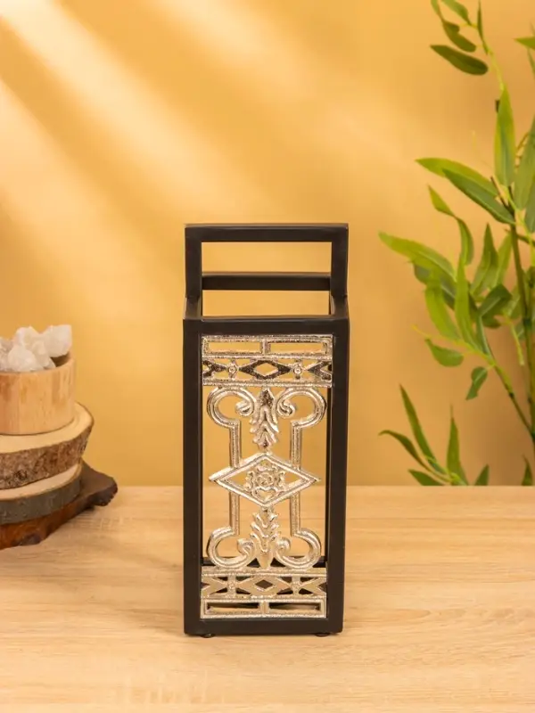 Подсвечник фонарь "Геральдика" 12,5х12,5х32 см, d 7,5 см, алюминий, железо