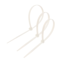 Хомут нейлоновый для стяжки, ТУНДРА, одноразовый, 7,2х250 мм, белый, 50 шт