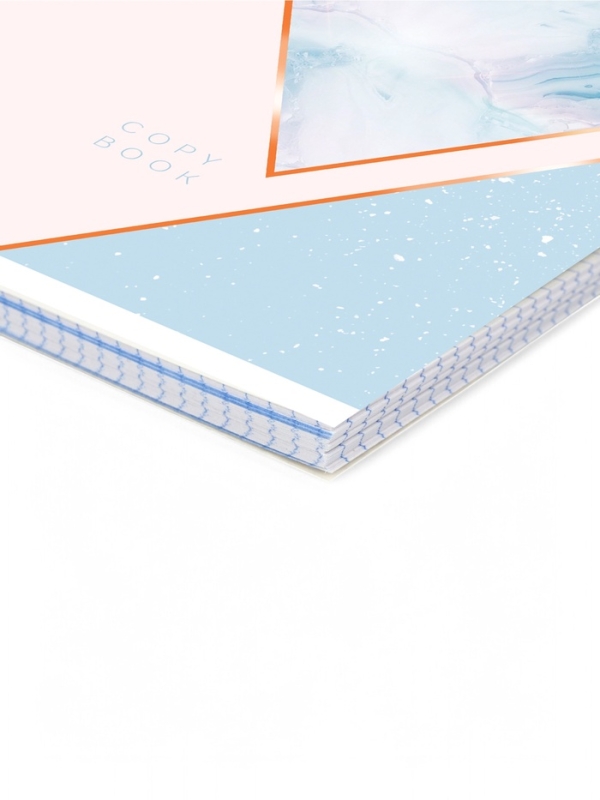 Тетрадь А5, 96 листов на спирали, 3 шт. &laquo;Мрамор&raquo; МИКС