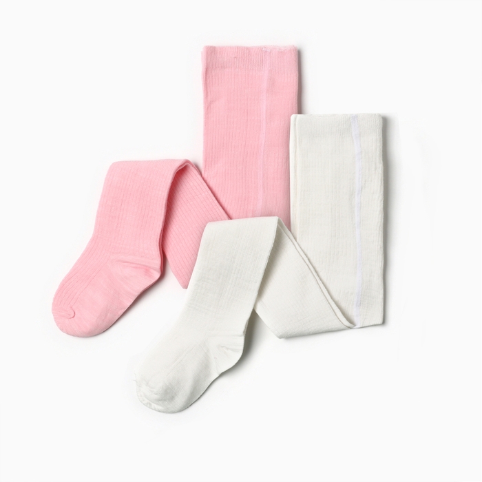 Набор колготок Крошка Я BASIC LINE,  рост 86 - 92 см,  молоч/роз