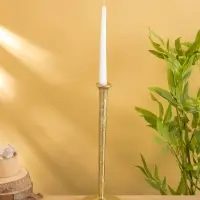 Подсвечник "Флейта" алюминий 37 см, цв. золото