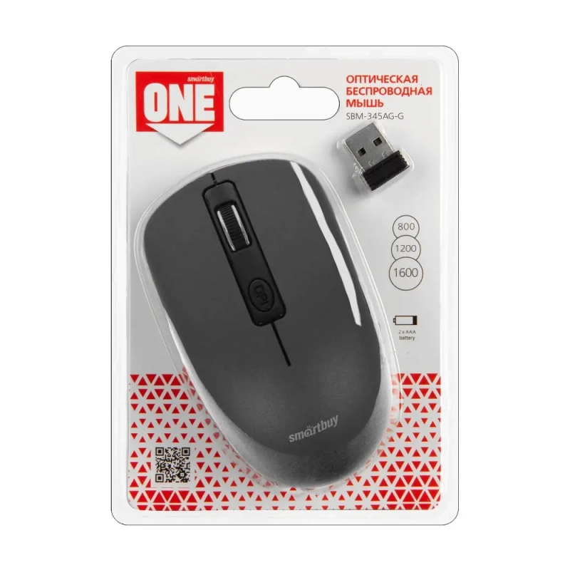 Мышь беспроводная Smartbuy ONE 345AG серая