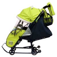 Санки-коляска &laquo;Наши детки 5-1&raquo; с жирафом, цвет лимонный