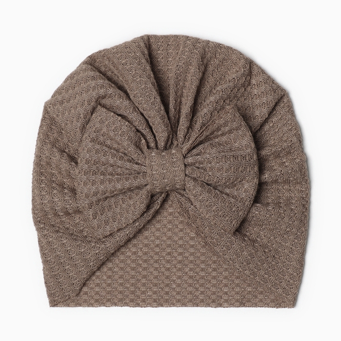 Шапочка Крошка Я &laquo;Бантик&raquo;, цв.беж.. р-р 46-48