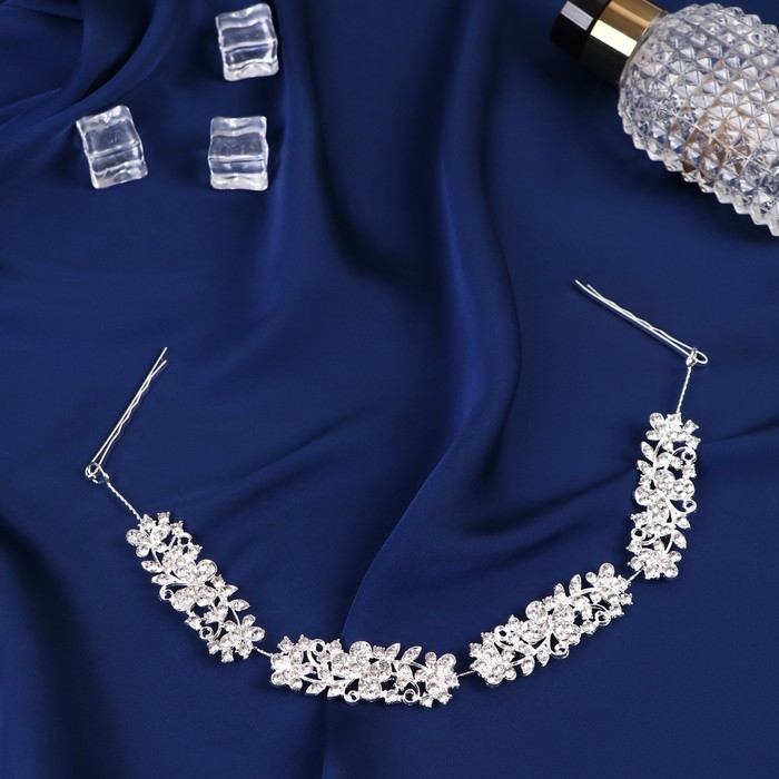 Аксессуар для волос Аксессуар для волос "Холли" бабочки, 22 см, серебро