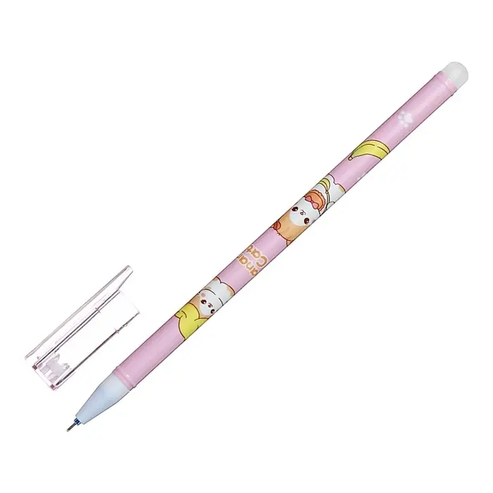 Ручка гелевая со стираемыми чернилами, 0.5 мм, корпус &laquo;Котик&raquo;, стержень синий, МИКС