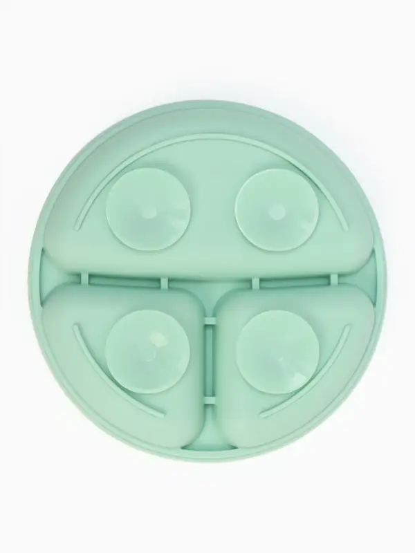 Тарелка детская секционная, 3 секции, бирюзовый, Mum&Baby