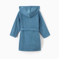 Халат детский Экономь и Я, цв. морская волна, р-р 34, 100% хл, 340 г/м2