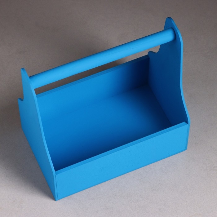 Кашпо деревянное 20×12.5×20 см Стелла Моно, с ручкой, синий Дарим Красиво Кашпо деревянное 20×12.5×20 см Стелла Моно, с ручкой, синий Дарим Красиво