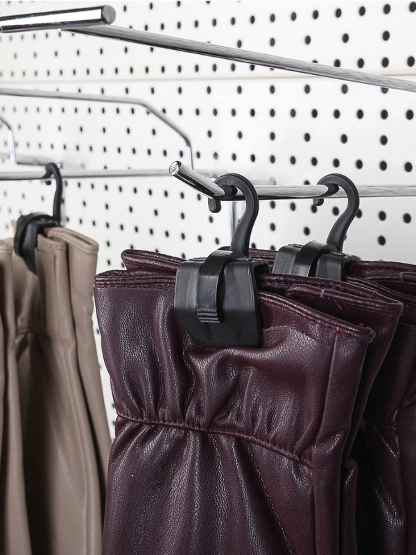 Крючок - вешалка с прищепкой, 50 шт. 3&times;5.5&times;1.7 см, чёрный