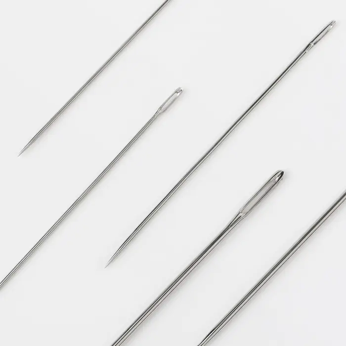 Иглы швейные &laquo;Ассорти&raquo;, d=0.5 / 0.6 / 0.9 мм, 3.8-6.1 см, 10 шт.