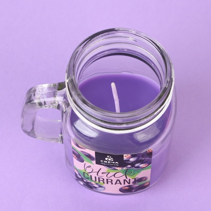 Ароматическая свеча в стекле &laquo;Black currant&raquo;, 8.5 х 7.2 см.